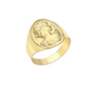 9ct Yellow Gold 12.3mm x 16.3mm Oval Cameo Ring