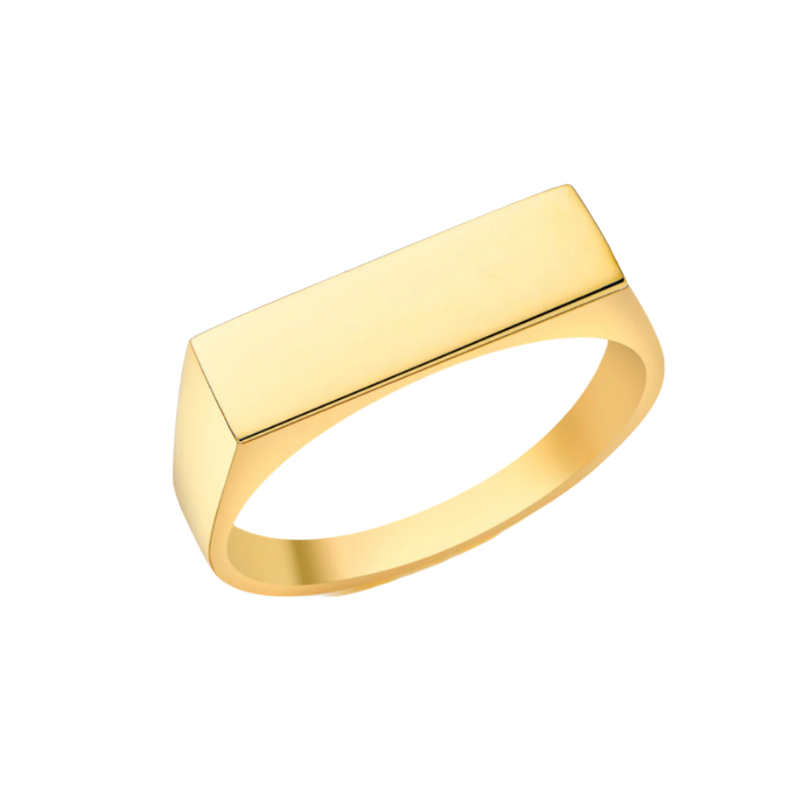 9ct Yellow Gold 16.5mm x 5.5mm Rectangular Signet Ring