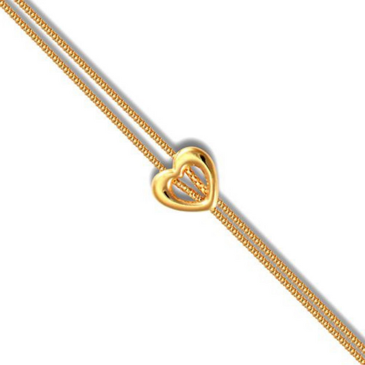 9ct gold bracelet with hear
