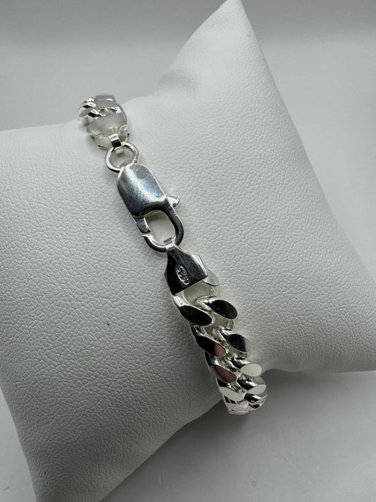 Sterling Silver 7.6mm Cuban Heavy Curb Chains Various Lengths (021D)