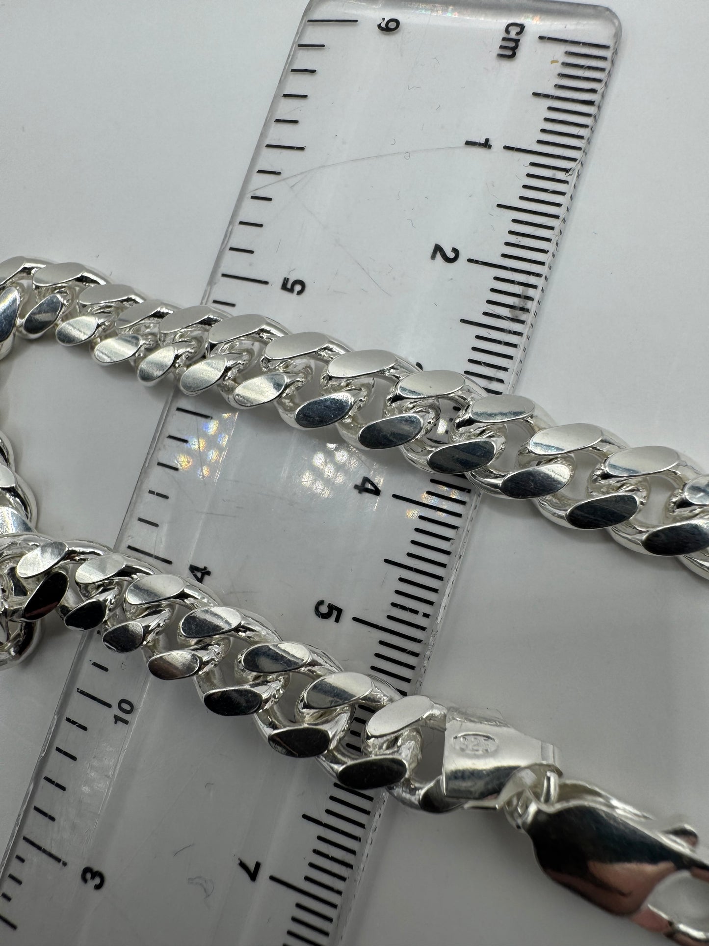 Sterling Silver 7.6mm Cuban Heavy Curb Chains Various Lengths (021D)