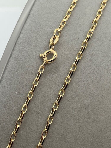 9ct Yellow Gold 2.2mm Diamond Cut Belcher Link Chain Various Lengths (0065)