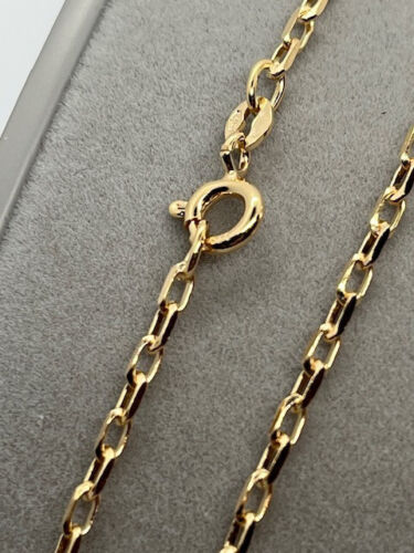 9ct Yellow Gold 2.2mm Diamond Cut Belcher Link Chain Various Lengths (0065)