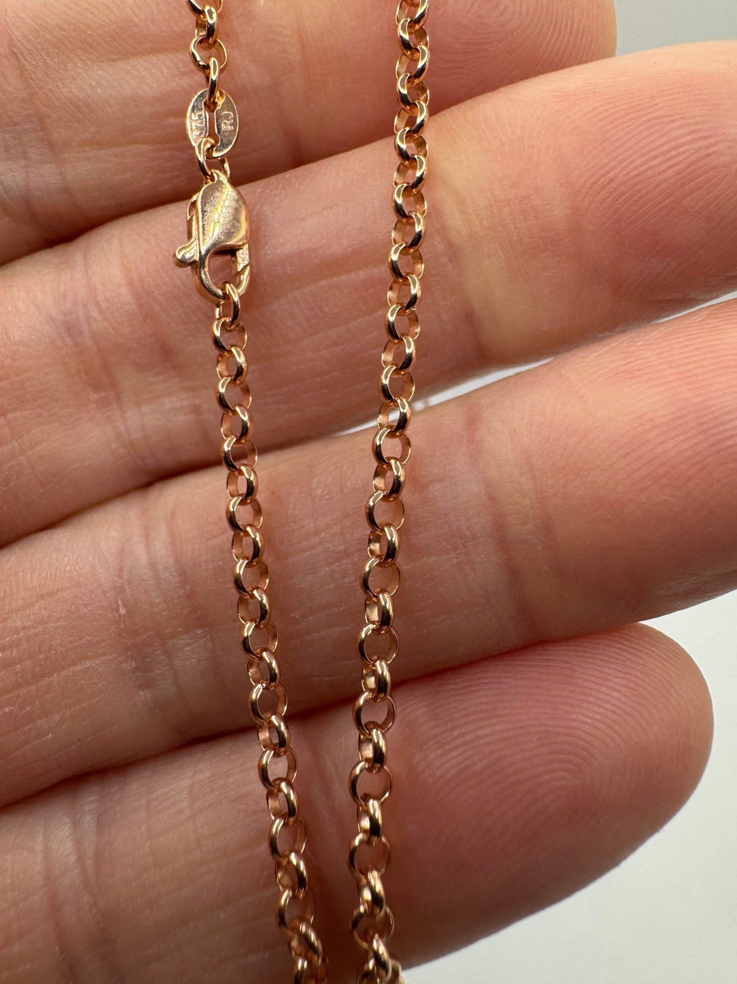 9ct Rose Gold 2.7mm Round Belcher Necklace Chain Various Lengths (0570)