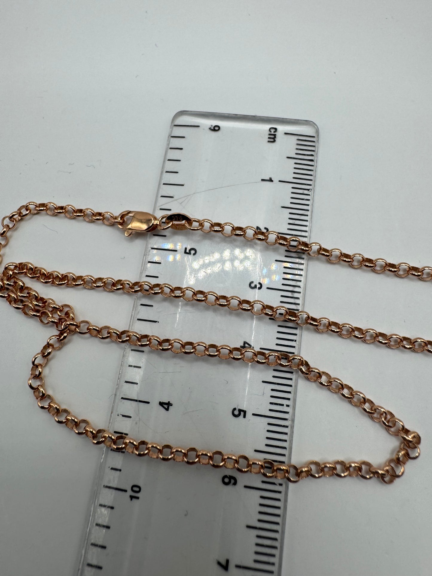 9ct Rose Gold 2.7mm Round Belcher Necklace Chain Various Lengths (0570)