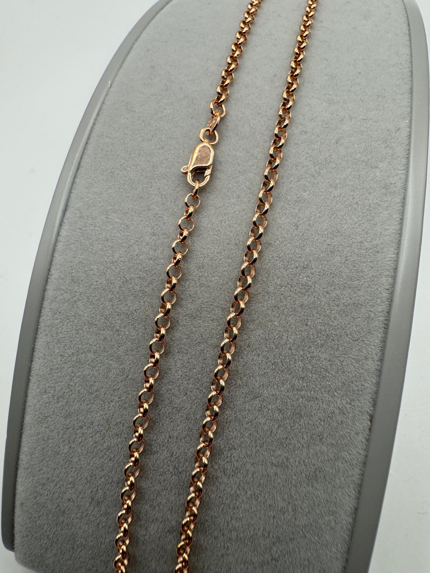 9ct Rose Gold 2.7mm Round Belcher Necklace Chain Various Lengths (0570)