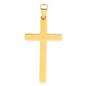 9ct Yellow Gold 49x23mm Solid Plain Polished Cross Pendant (0214)