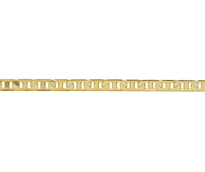 9ct Yellow Solid Gold 3.5mm Anchor Curb Chain Bracelets (G100AC)