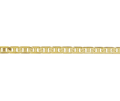 9ct Yellow Solid Gold 3.5mm Anchor Curb Chain Bracelets (G100AC)