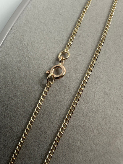 9ct Yellow Gold 1.6mm Curb Open Link Chain Various Lengths  (G1818C)