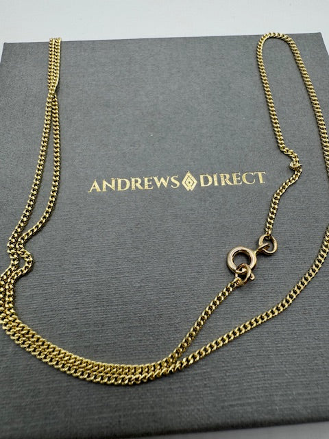 9ct Yellow Gold 1.6mm Curb Link Chain Various Lengths (G18C)