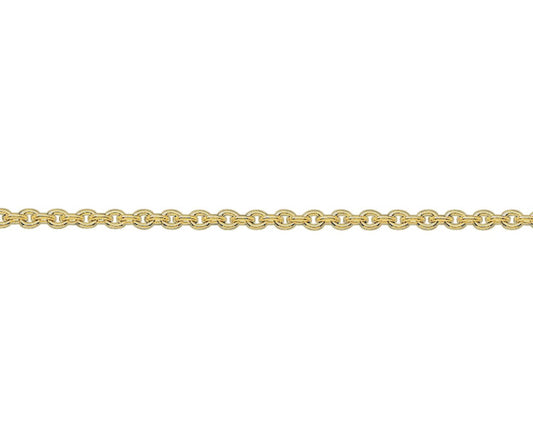 9ct Solid Yellow Gold 2.2mm Trace Round Link Neck Chain Various Lengths (G18T)