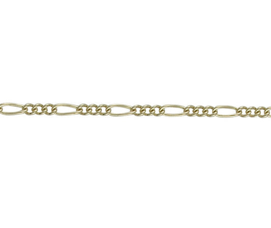 9ct Yellow Gold 2.2mm Figaro 3+1 Link Necklace Various Lengths (G24FIG)