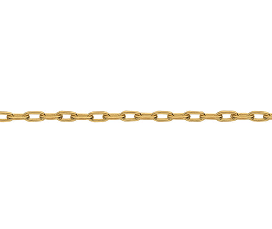 9ct Solid Yellow Gold 2mm Paperclip Link Chain `Various Lengths (2511)