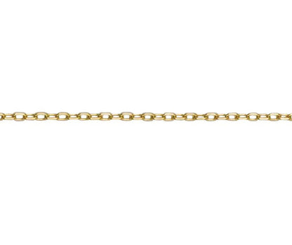 9ct Yellow Gold 1.7mm Trace Filed Oval Link Chain (G45AFT)