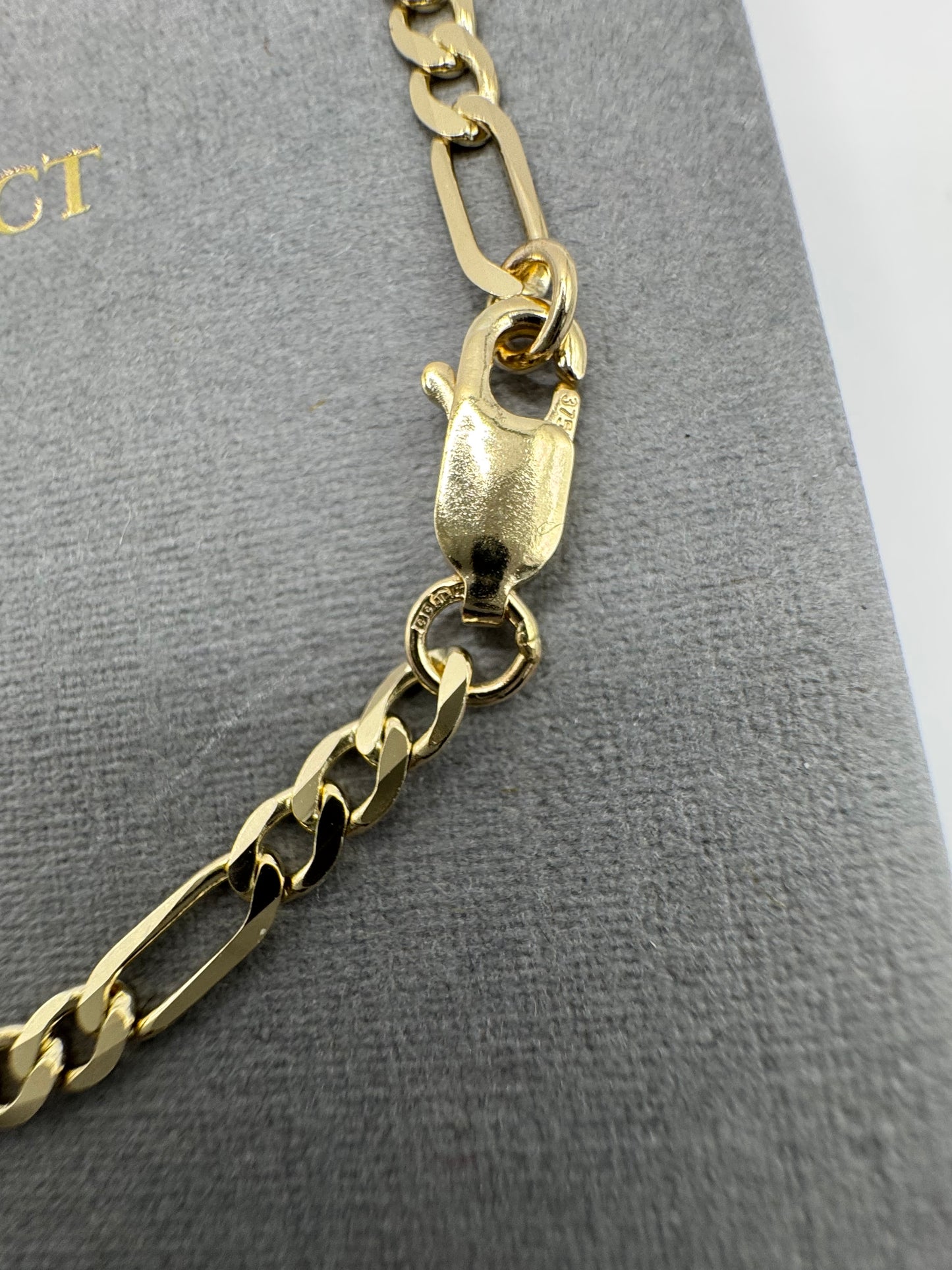 9ct Yellow Gold 3.2mm Figaro 3+1 Bracelet and Necklace(G80FG)