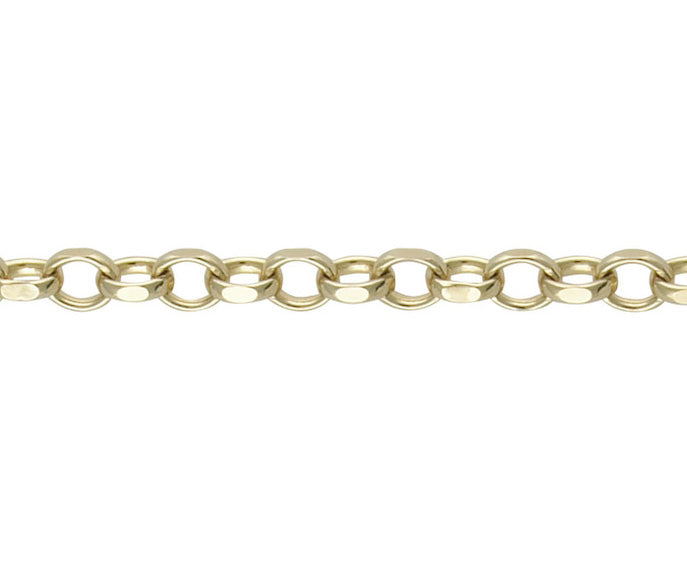 9ct Yellow Gold Solid Heavy Oval Link Belcher Chain Various Lengths (GB2OHF)