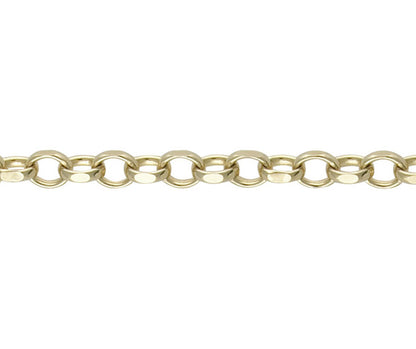 9ct Yellow Gold Solid Heavy Oval Link Belcher Chain Various Lengths (GB2OHF)