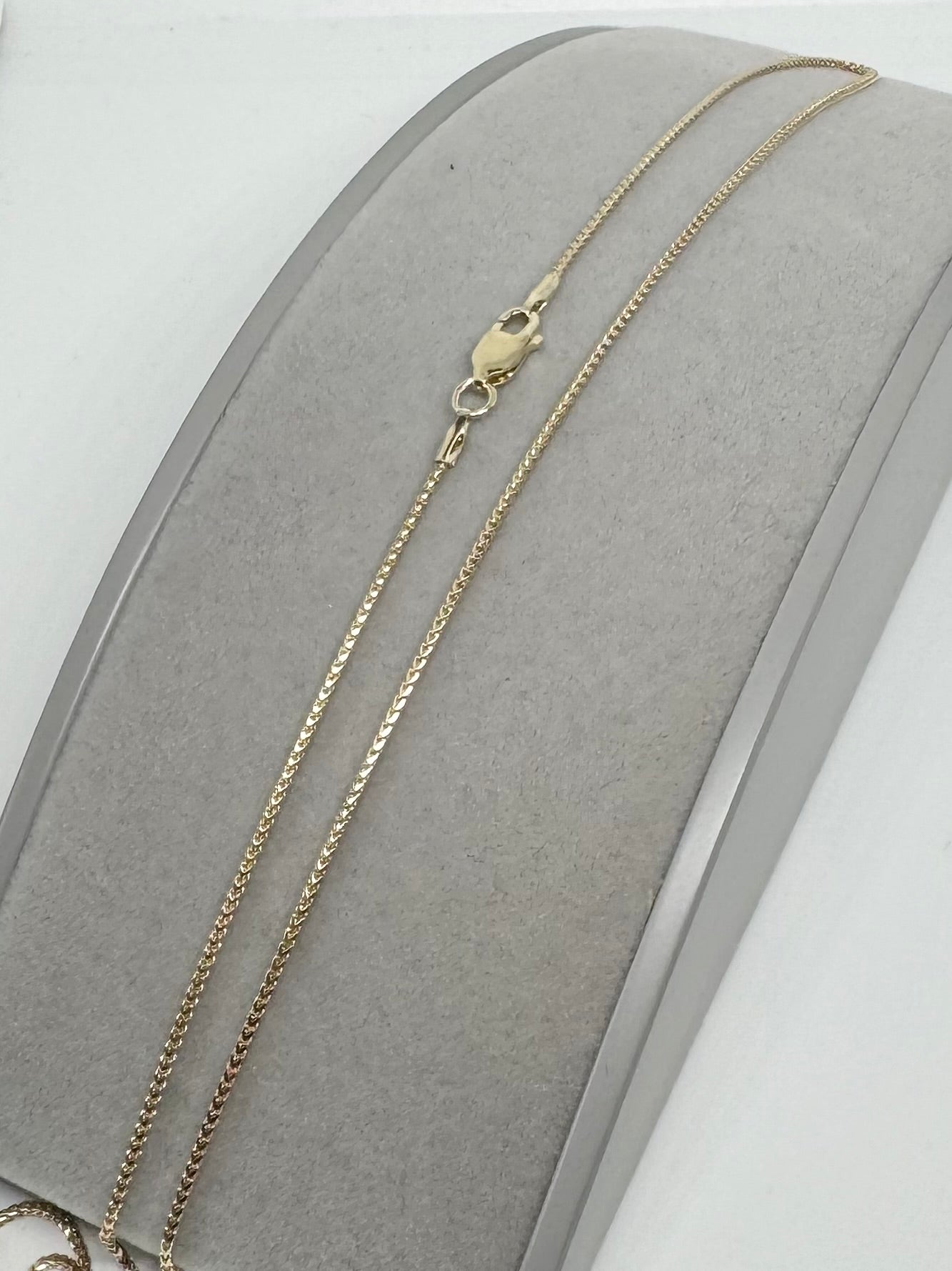9ct Yellow Gold Solid Franco 1mm Neck Chain Various Lengths (GFR35)