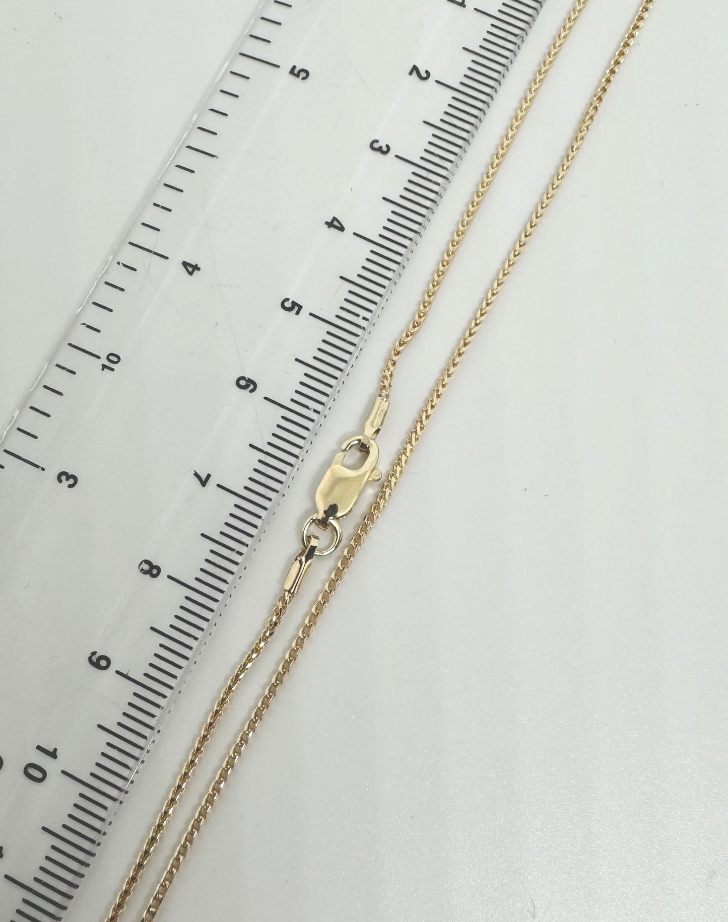 9ct Yellow Gold Solid Franco 1mm Neck Chain Various Lengths (GFR35)
