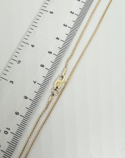 9ct Yellow Gold Solid Franco 1mm Neck Chain Various Lengths (GFR35)