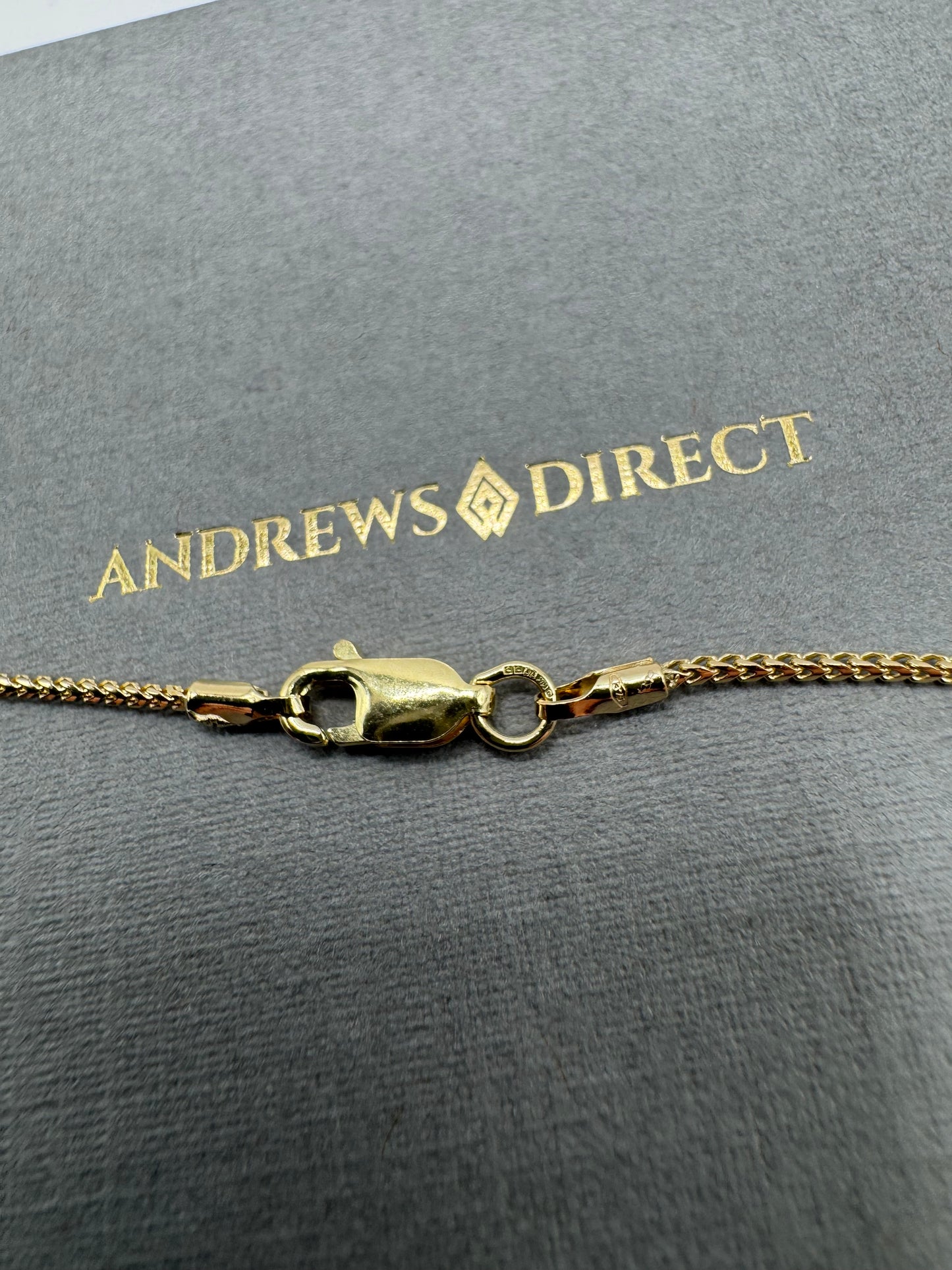 9ct Yellow Gold Solid Franco 1mm Neck Chain Necklace (GFR35)