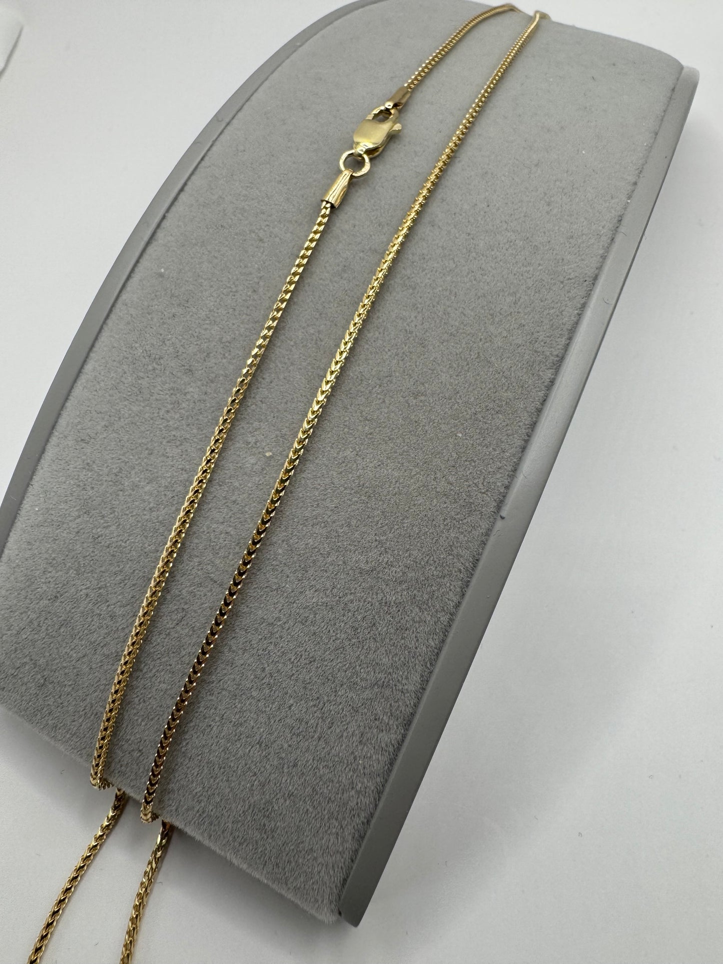 9ct Yellow Gold Franco 1.2mm Necklace Chain Various Lengths (GFR40)