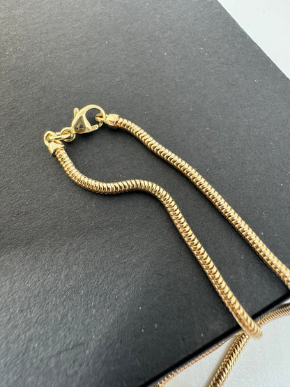9ct Yellow Solid Gold Solid 2mm Snake Chain Various Lengths (GSN15)