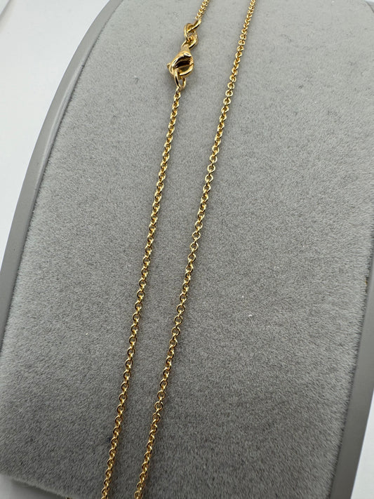 9ct Yellow Gold 1.3mm Round Trace Link Neck Chain (002J)
