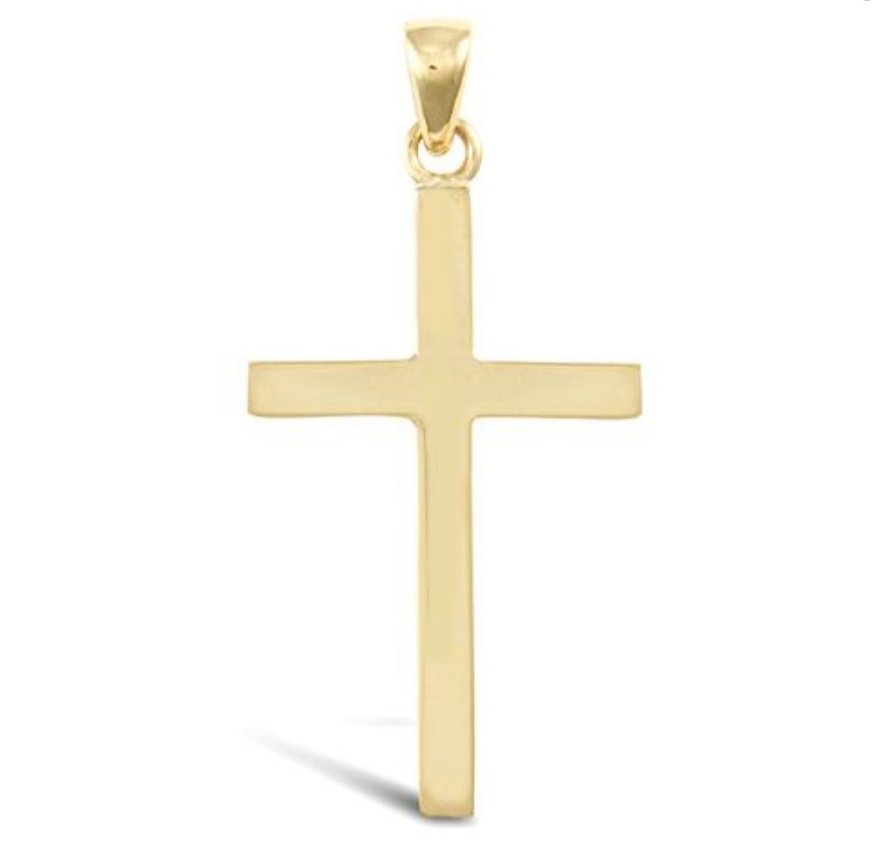 9ct Yellow Gold 40x20mm Solid Gold Cross Pendant (x003)