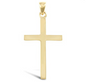 9ct Yellow Gold 40x20mm Solid Gold Cross Pendant (x003)