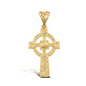 9ct Yellow Gold 30x15mm Celtic Designed Cross Pendant  (X031)