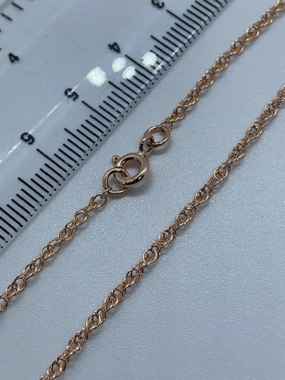 9ct Rose Gold 2mm Prince of Wales Rope Chain Various Lengths (R12R)