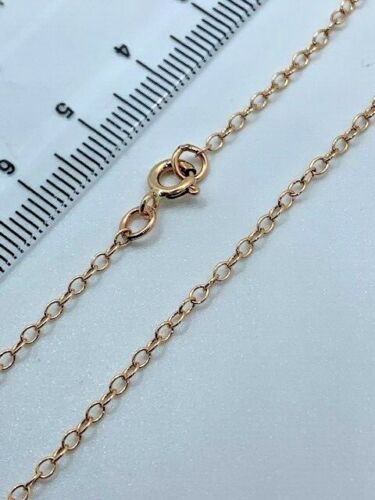 9ct Rose Red Gold 1.8mm Trace Cable Link Chain Various Lengths  (R1416A)