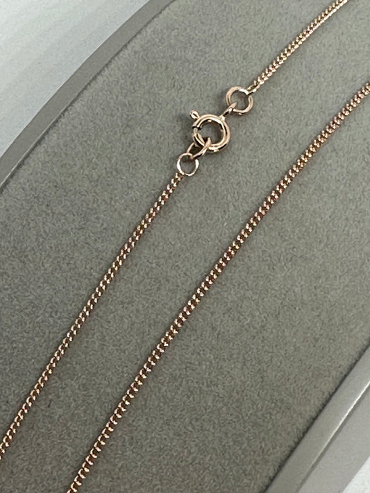 9ct Rose Gold 1.2mm Curb Neck Chain Various Lengths (r14c)