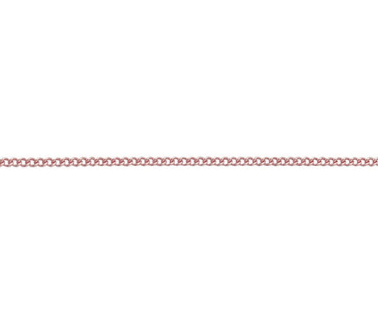 9ct Rose Gold 1.4mm Curb Neck Chain Various Lengths (R16C)