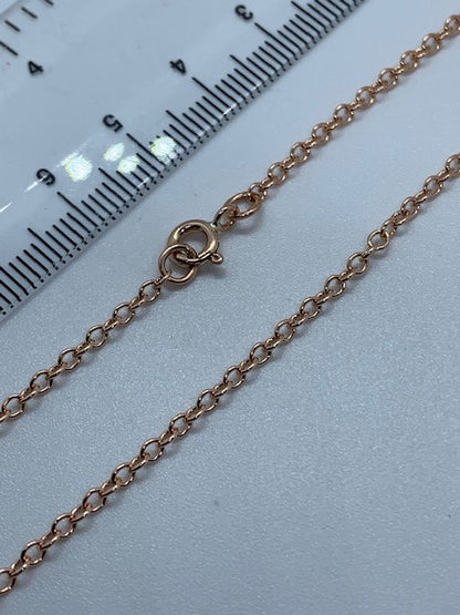 9ct Rose Red Gold 2.2mm Trace Round Link Neck Chain Various Lengths (R18T)