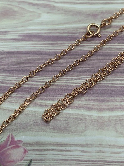 9ct Rose Red Gold 2.2mm Trace Round Link Neck Chain Various Lengths (R18T)