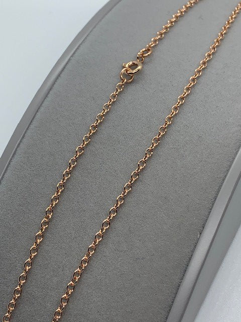 9ct Rose Red Gold 2.2mm Trace Round Link Neck Chain Various Lengths (R18T)