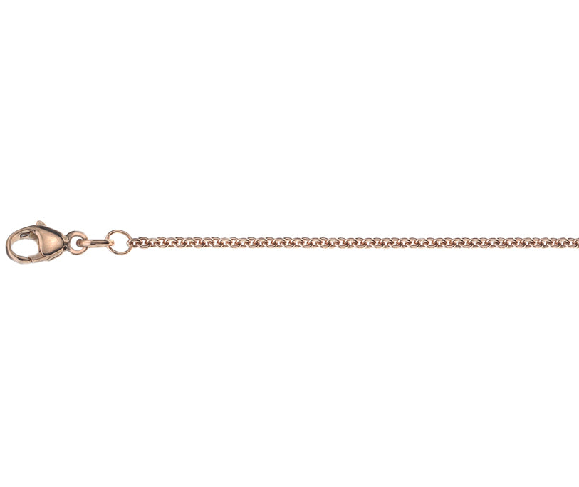 9ct Rose Gold 1.6mm Solid Round Link Trace Chain Various Lengths (r40ctt)