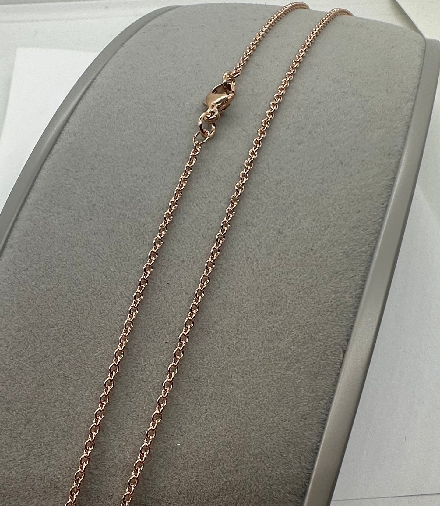 9ct Rose Gold 1.6mm Solid Round Link Trace Chain Various Lengths (r40ctt)