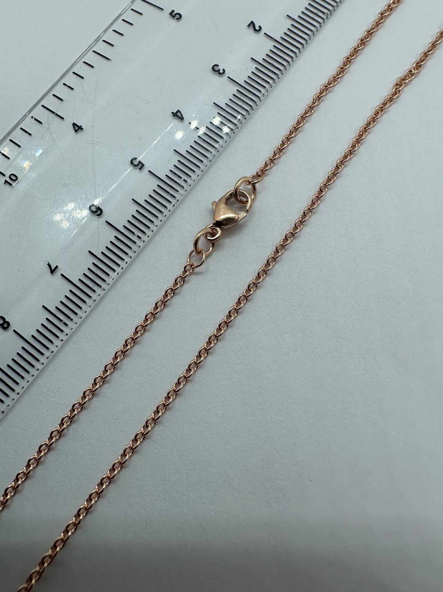9ct Rose Gold 1.6mm Solid Round Link Trace Chain Various Lengths (r40ctt)