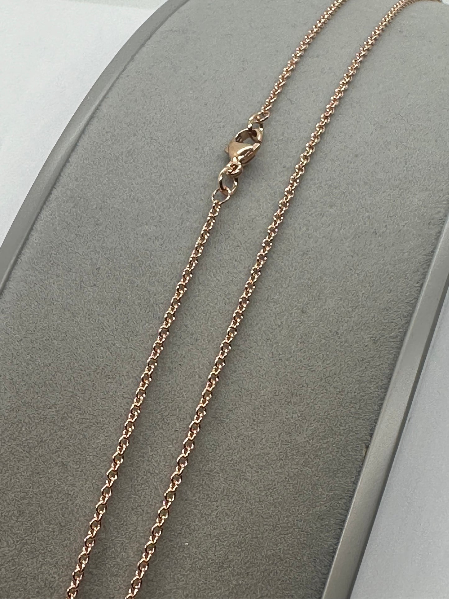 9ct Rose Gold 1.6mm Solid Round Link Trace Chain Various Lengths (r40ctt)