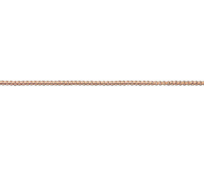 9ct Rose Red Gold 1mm Box Venetian Link Chain Various Lengths (R53V)
