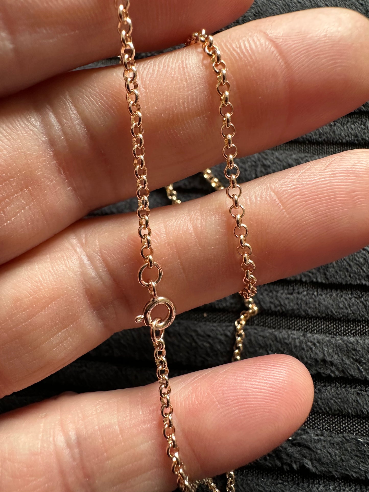 9ct Rose Gold 2.25mm Round Belcher Link Chains Various Lengths (RBBL)