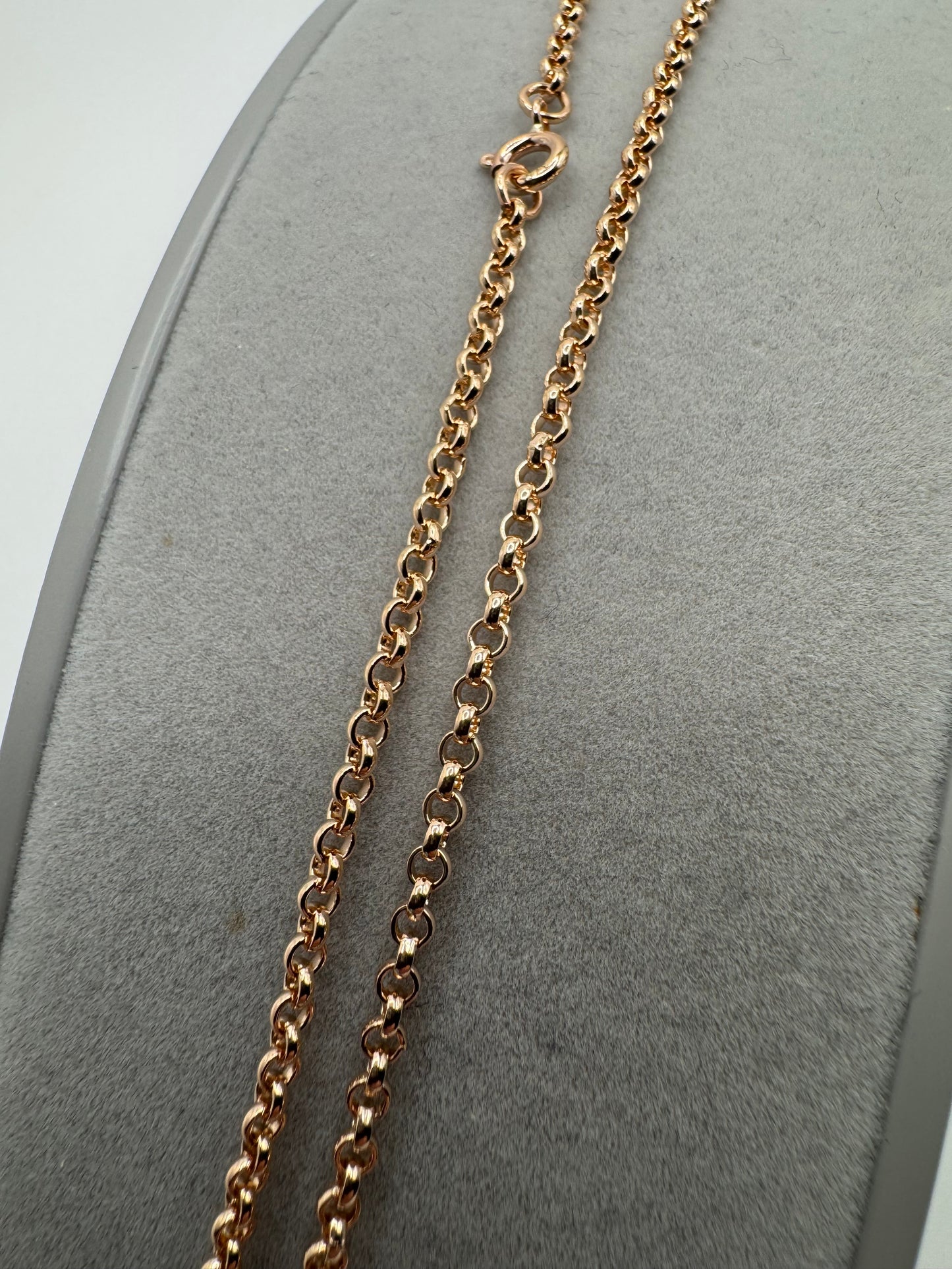 9ct Rose Gold 2.75mm Round Belcher Link Chains Various Lengths (RBB)