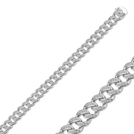 BLING Sterling Silver Cubic Zirconia Set Neck Chain Various Lengths (0003)