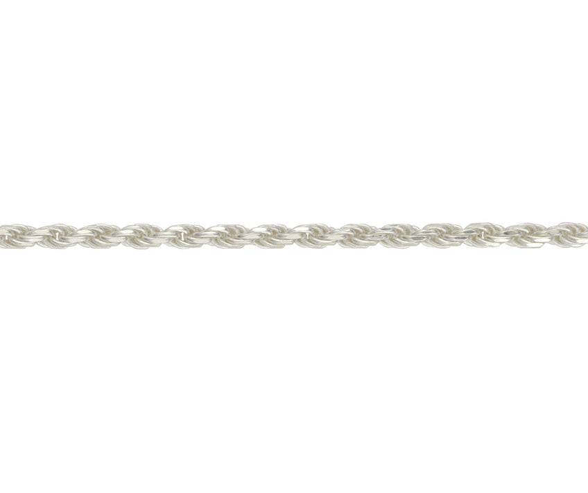 Sterling Silver 2.7mm Diamond Cut Solid Rope Chain Various Lengths (SFSR60)