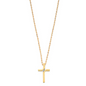 9ct Yellow Gold 0.04ct Diamond Set Cross Pendant on 18" Chain (0022)