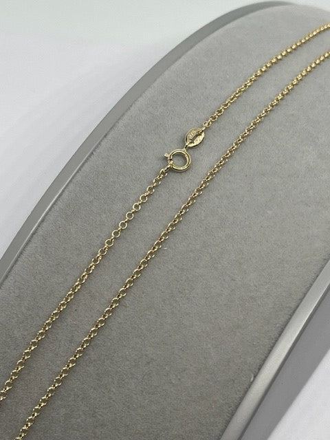 9ct Yellow Gold 1mm Trace Round Link Chain Various Lengths (238)